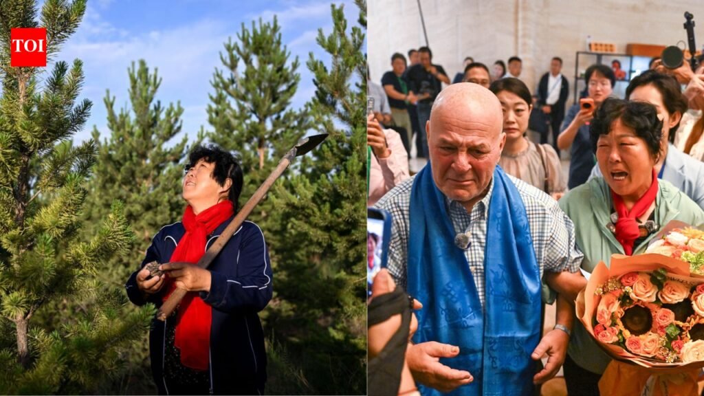 In 1999, an American teacher donated $5,000 to a Chinese woman fighting desertification; with his support, she planted a 50,000-tree forest, and 27 years later, they reunited in tears | World News