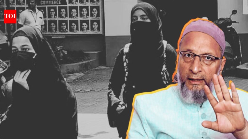 Asaduddin Owaisi: ‘Hijab on their heads, not minds’: Owaisi calls Allahabad HC ruling ‘attack on Islam’ | India News
