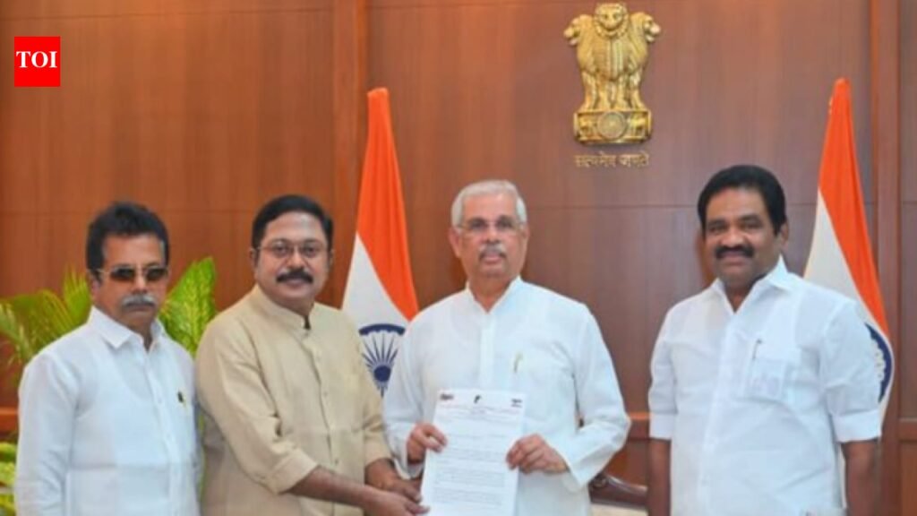 Dhinakaran urges Tamil Nadu governor to act against ‘horse-trading’ by TVK govt | Chennai News