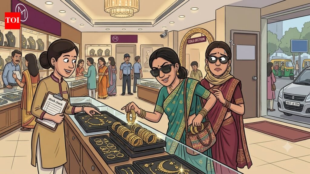 2 women steal 4 gold bangles worth Rs 12 lakh from showroom in Bengaluru | Bengaluru News
