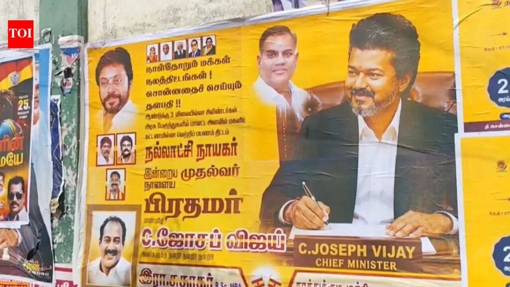 Tuticorin posters pitch Tamil Nadu CM Vijay as next PM | Chennai News