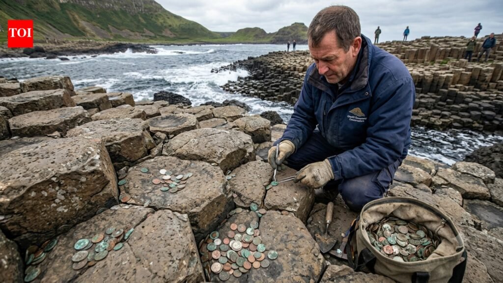 For years, visitors left coins for luck in Giant’s Causeway’s ancient rocks. Years later, more than 10,000 coins have been removed to protect the World Heritage Site | World News