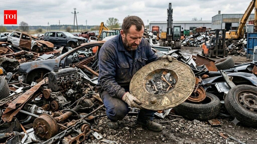 A man searching a Polish scrapyard for car parts found an 1,800-year-old Roman-era shield containing cremated human bones | World News