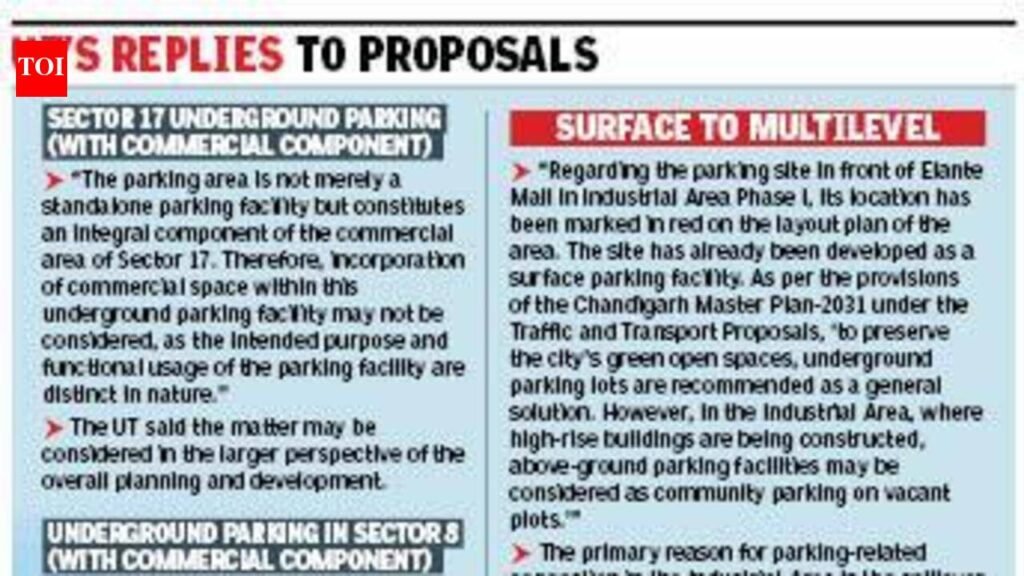 UT Nixes MC’s Parking Revenue Plan | Chandigarh News