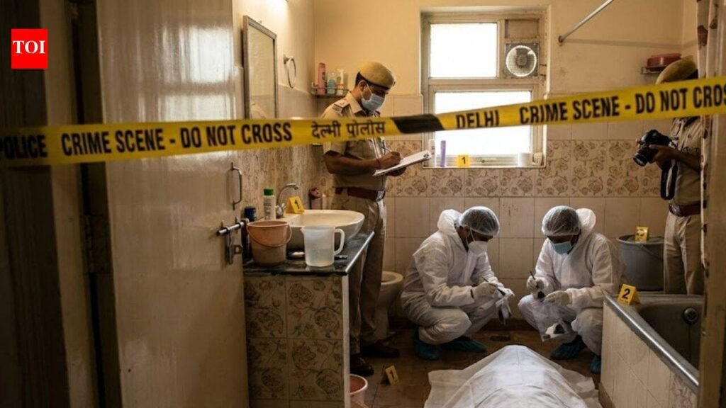 Delhi horror: 22-year-old woman found dead in bathroom; husband missing | Delhi News
