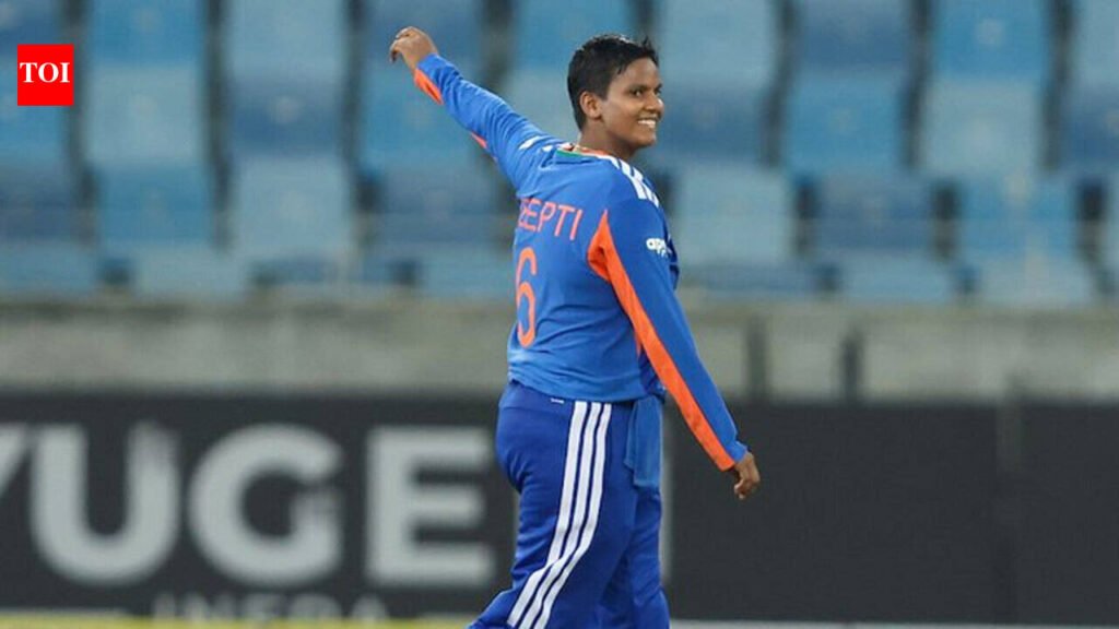 Deepti Sharma scripts history! Stunning 3/0 makes her world’s leading T20I wicket-taker | Cricket News