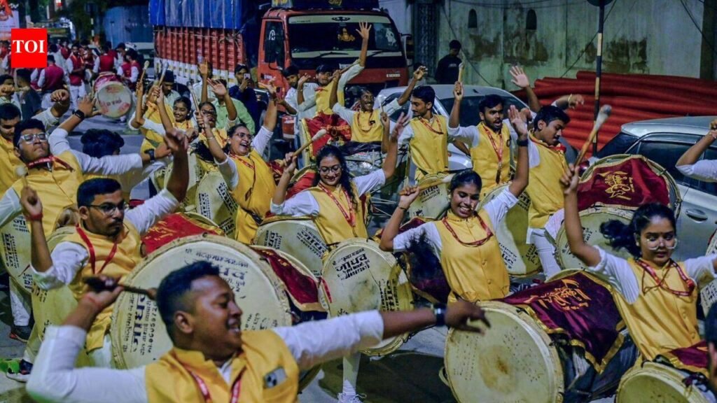 Dhol-tasha troupes in Pune cover drums with bedsheets, mattresses to turn down the volume | Pune News