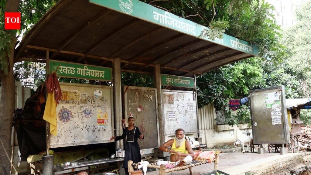 Buses don’t stop here: Bus shelters across Ghaziabad and Noida give way to repair shops, food stalls | Noida News