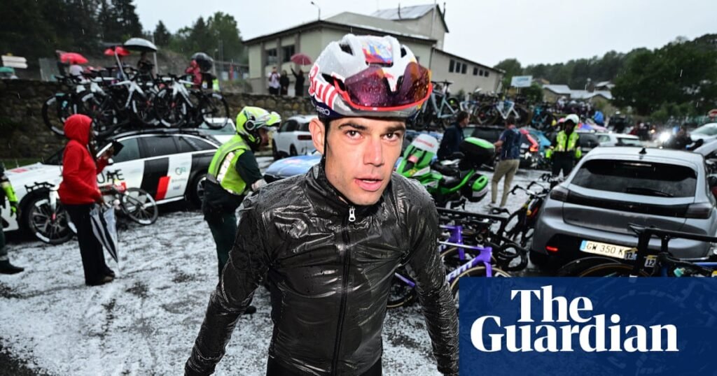 Vuelta a España: giant hail forces stage three abandonment in Pyrenees | Vuelta a España