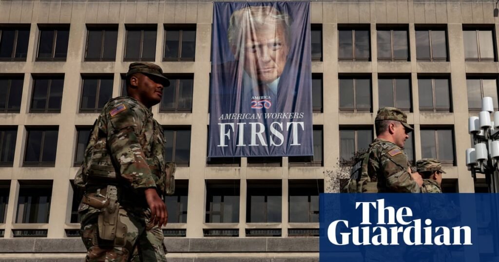 Trump threatens $5bn lawsuit over liberal National Guard policy report | Donald Trump