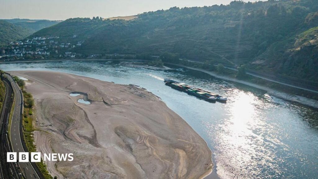 Rhine falls to record low levels as drought strains Europe’s rivers