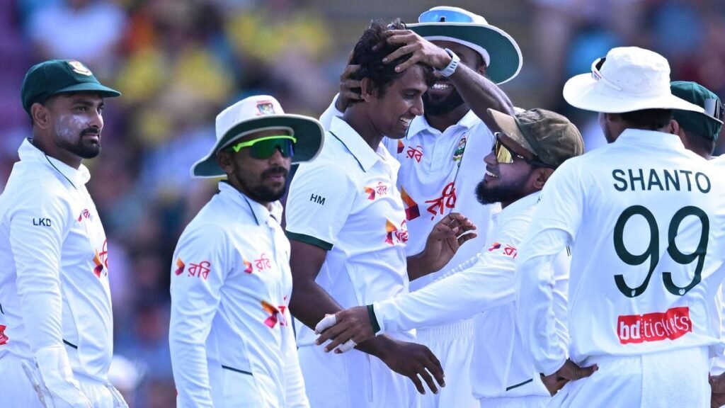 AUS vs BAN 1st Test: Hasan Mahmud takes six wickets as Bangladesh bowls out Australia for 198