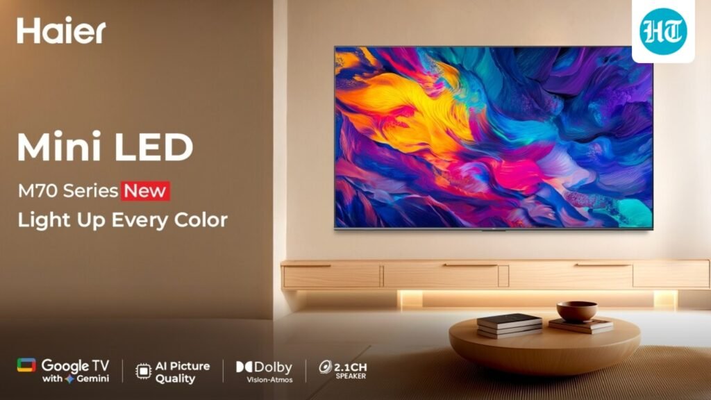 Haier launches M70 Mini LED TV range in India, with five sizes, Mini LED displays and premium home theatre features
(HT Tech)