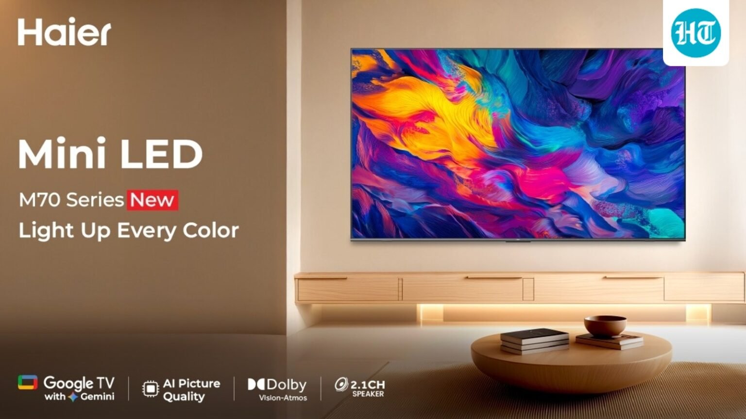Haier launches M70 Mini LED TV range in India, with five sizes, Mini LED displays and premium home theatre features
(HT Tech)