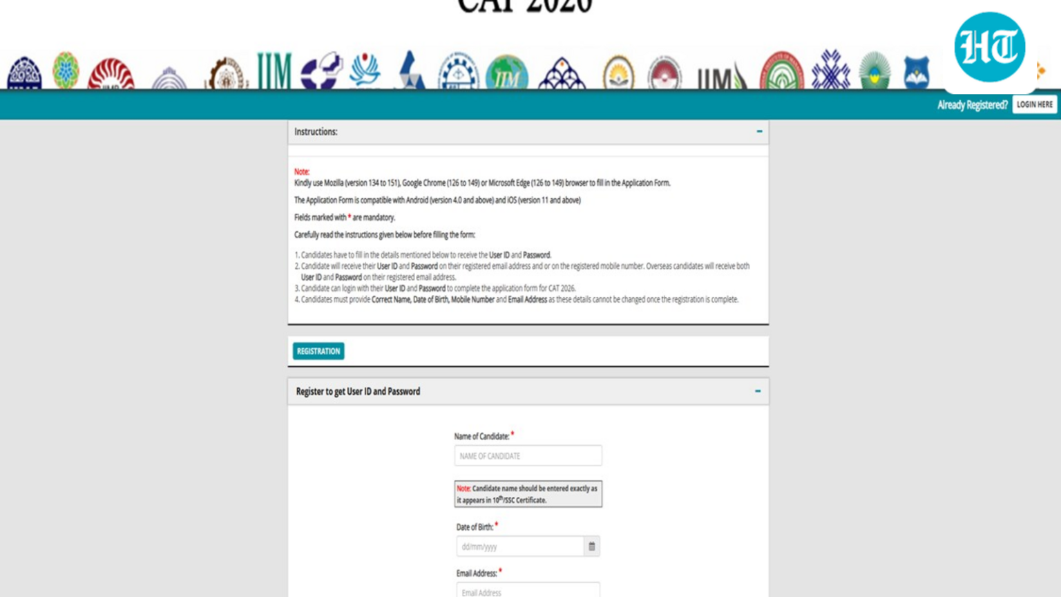 CAT 2026: Registration for IIM CAT begins at iimcat.ac.in, direct link to apply here