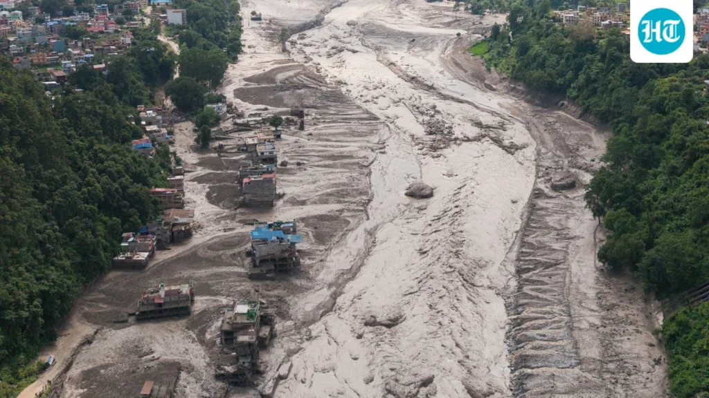 ‘A wall of water came thundering down ’: Nepal flood survivor recounts terrifying moment