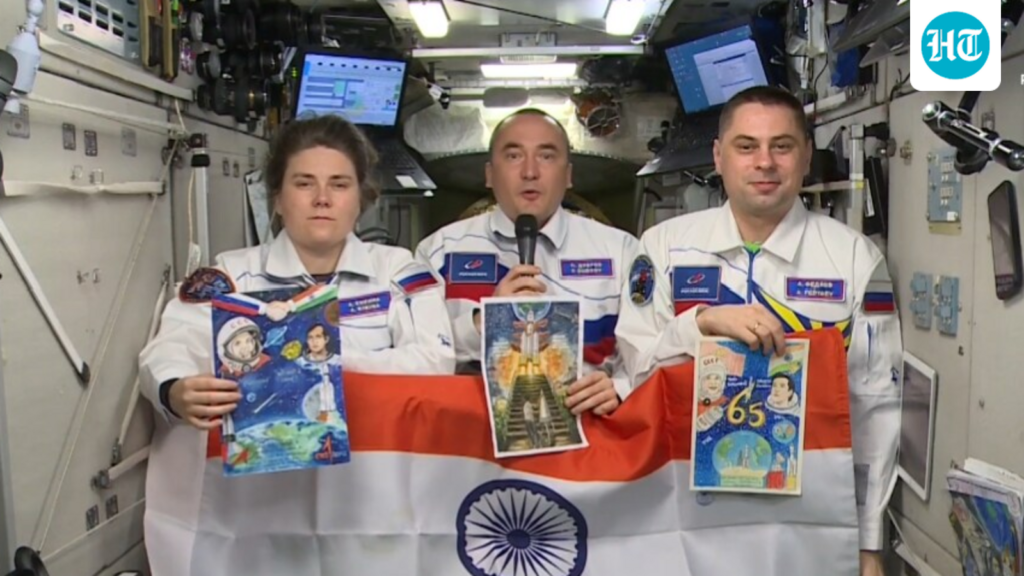 Tricolour aboard ISS as Russian cosmonauts greet India on Independence Day