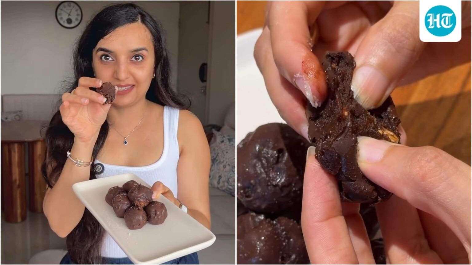 Looking for a healthier dessert? Dietitian Shweta J Panchal shares easy no-bake brownie date bites with dark chocolate