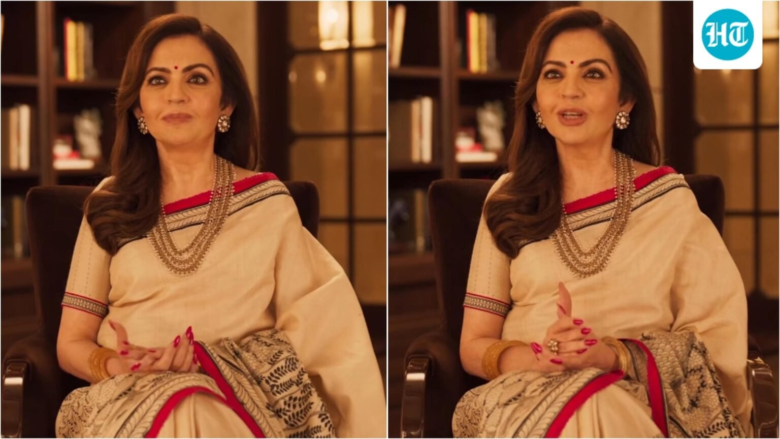 Nita Ambani’s beautiful hand-painted saree for Independence Day is a ‘living canvas’ of Odisha’s Pattachitra art. Watch