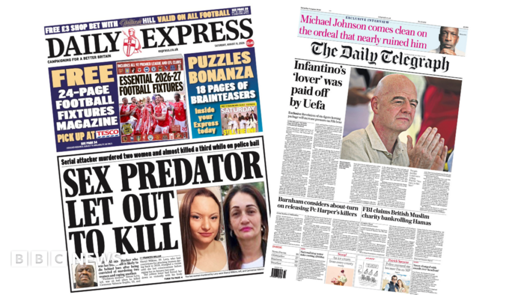 ‘Sex predator let out to kill’ and ‘net zero plans rolled back’