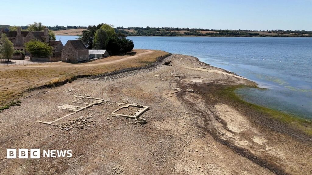 Lost village revealed as drought lowers Rutland Water reservoir levels