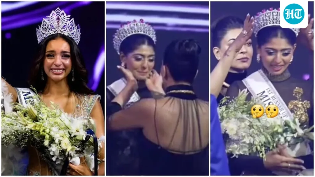 Internet accuses Sushmita Sen of ignoring Miss Universe India Kaziah Liz Mejo, favouring 1st runner-up. Watch video