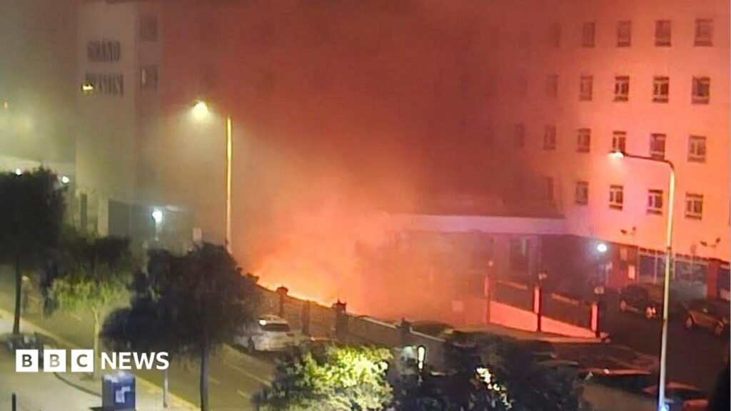 Two arrested over Grand Burstin hotel fire in Folkestone
