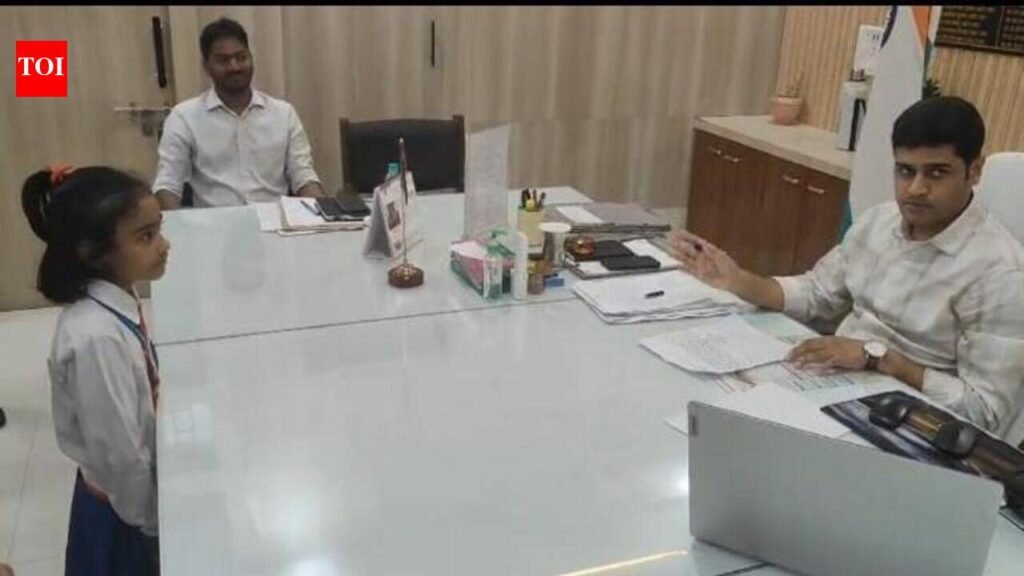 ‘Road leaves us hurt, uniforms dirty’: Class 1 girl asks Mau DM to fix school route | Varanasi News