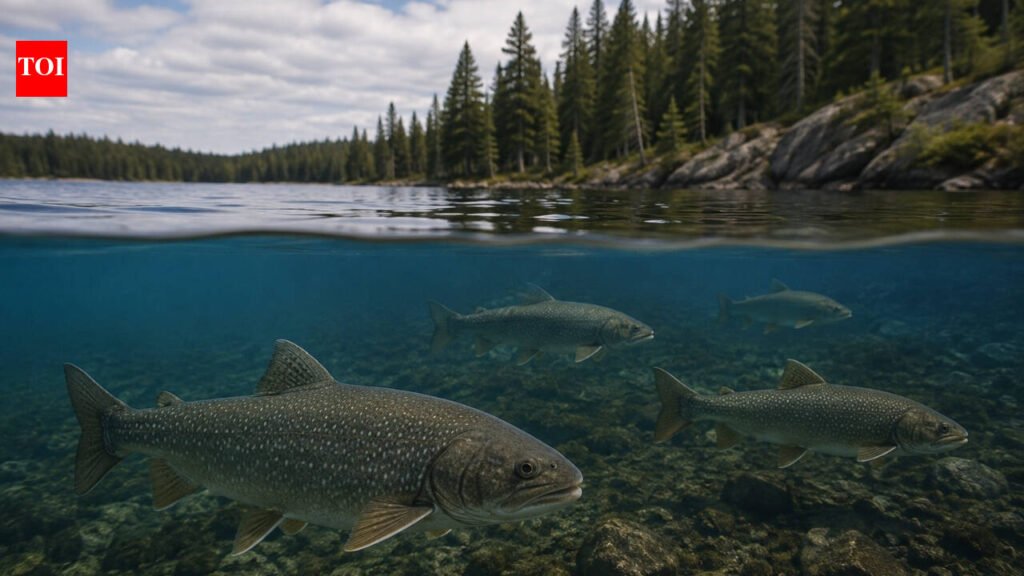 Scientists added sulfuric acid weekly to an Ontario lake for 17 years, lowering pH from 6.8 to 5.2; decades later its lake trout population remains below half its former level