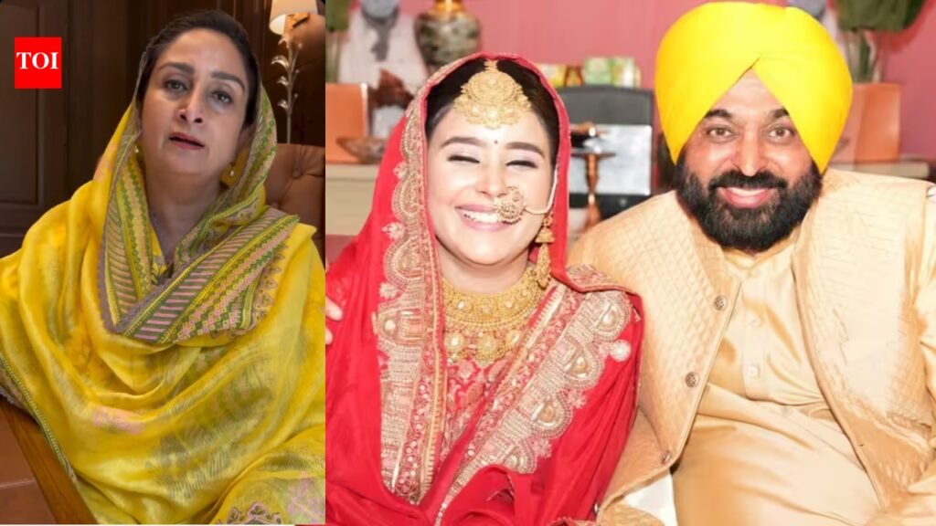 SAD MP Harsimrat Kaur Badal accuses Punjab CM Bhagwant Mann, wife of shielding rape accused, alleges money trail | Chandigarh News