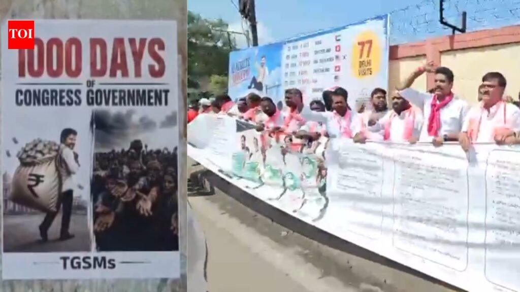 Revanth Reddy govt hits 1,000-day mark; BJP, BRS target Congress with poster blitz | Hyderabad News