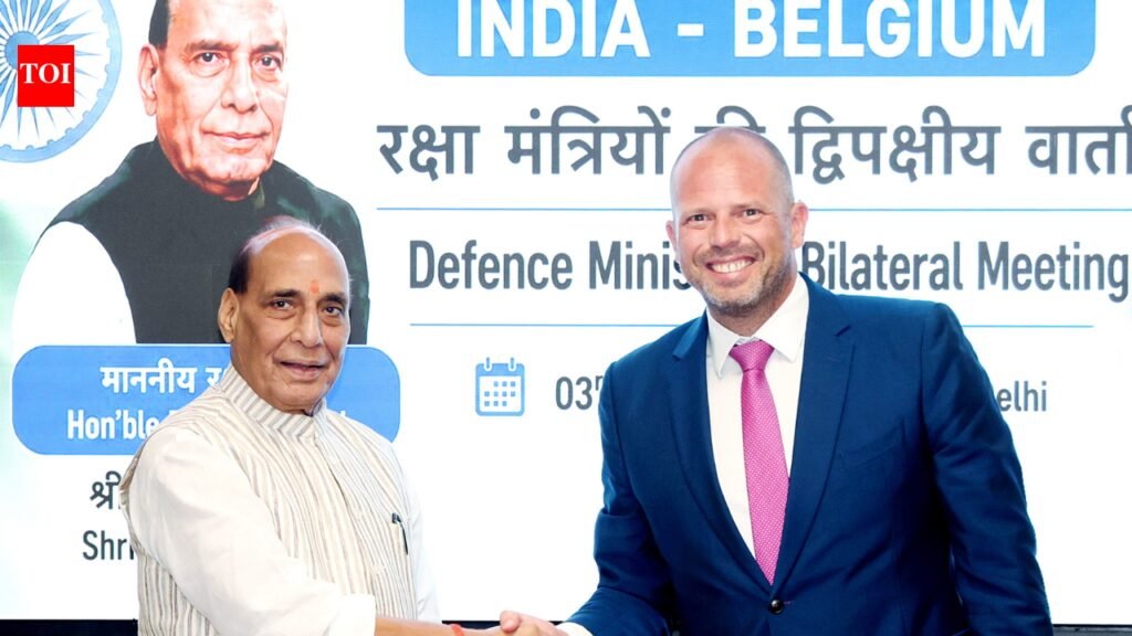 Don’t share any sensitive tech with Pak, Rajnath asks Belgian minister; both countries ink 10 defence pacts on rockets, military hardware