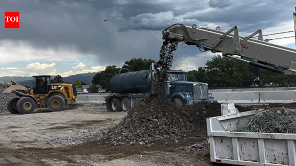 In 2024, Utah recycled 15,000 cubic yards of 30-year-old highway concrete on site; enough to fill two Goodyear Blimps became road base for new interchanges