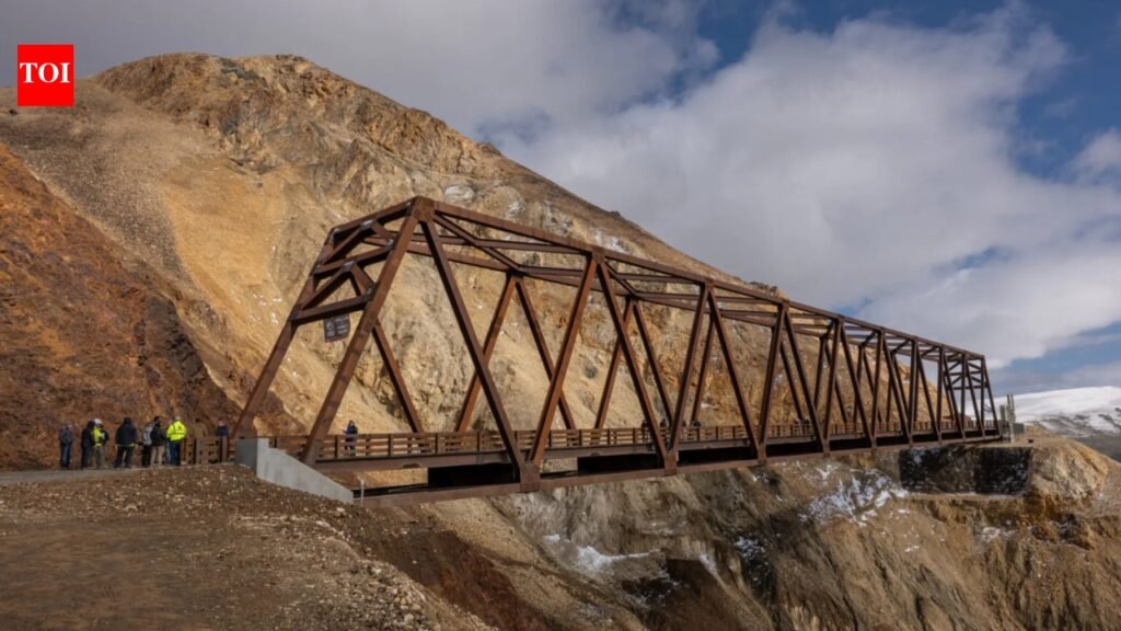 In 2021, a landslide cut Denali National Park’s only road in two; five years later a $230 million, 475-foot bridge has been built directly above the still-moving slope