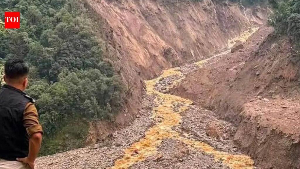 Landslide hits Sikkim’s Mangan, partially blocks Teesta River flow | India News