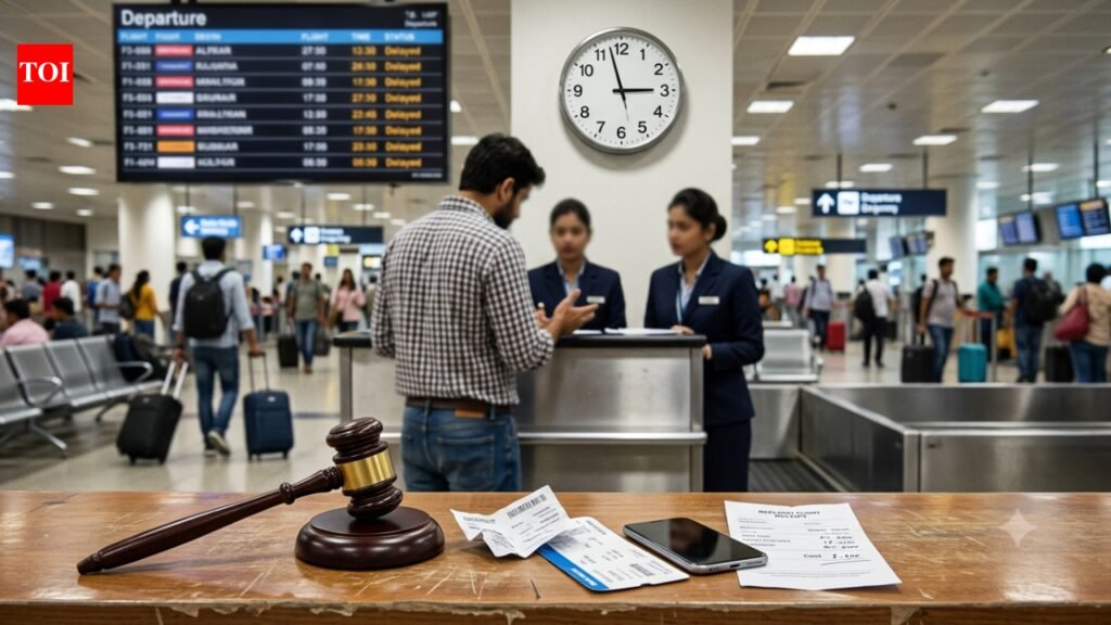 IndiGo delayed flight, then denied passenger boarding; told to refund fare, pay compensation