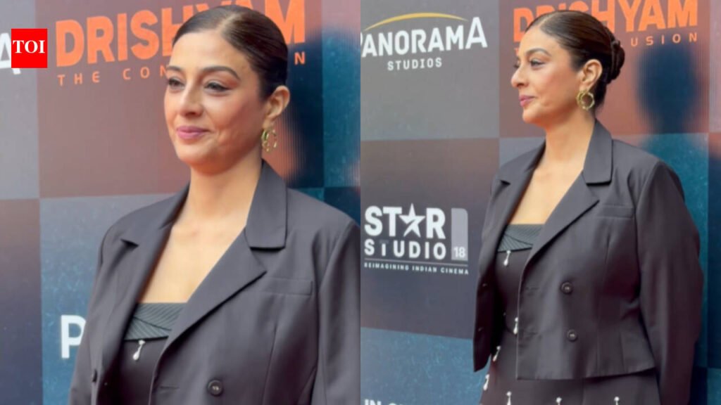 Tabu brings understated glamour to Drishyam: The Conclusion trailer launch