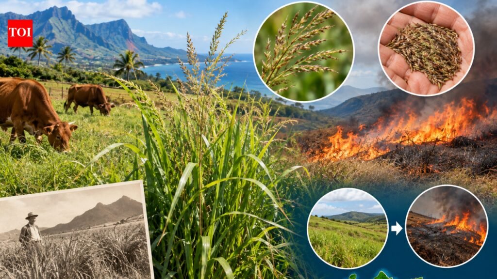 In 1883, Hawaii successfully introduced African Guinea grass for livestock feed; 143 years later, the 9-foot invasive grass can produce 9,000 seeds per plant and has a 0.89 fire-risk score