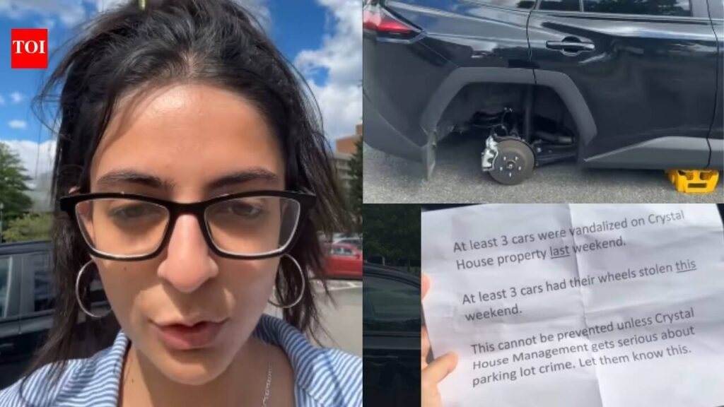 ‘Who says there is no theft in the US?’: Indian woman finds brother’s car missing all 4 wheels; thieves leave a note that says ‘This cannot be prevented unless…’