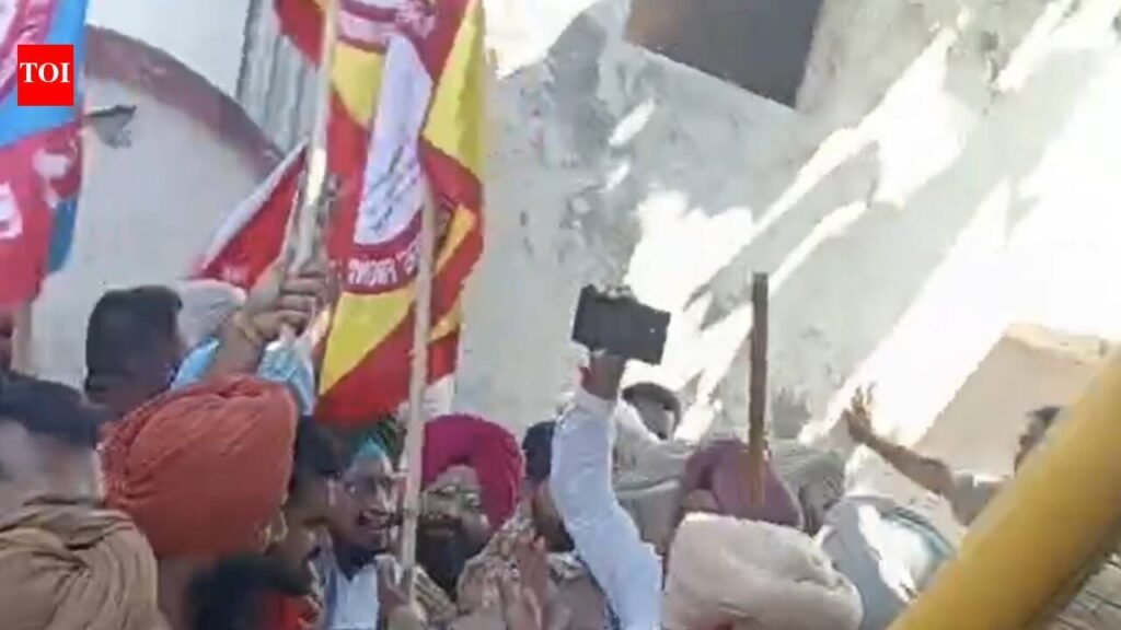 Govt employees breach barricades, lay siege to Punjab health minister’s house in Patiala | Chandigarh News
