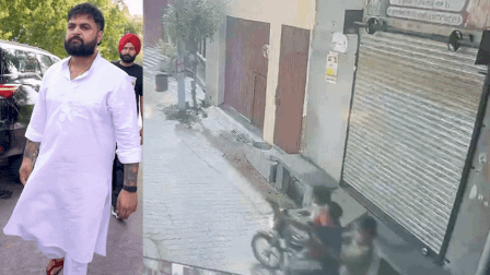 3 masked men open fire at Punjabi singer Gulab Sidhu’s residence; CCTV video emerges | Chandigarh News