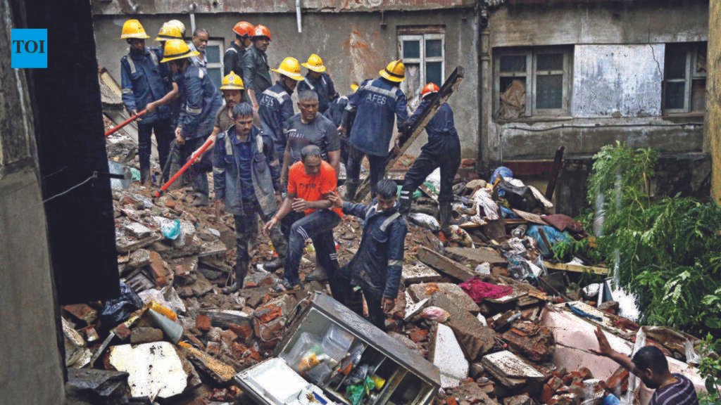House collapse kills one, injures three in Khadia area of Ahmedabad | Ahmedabad News