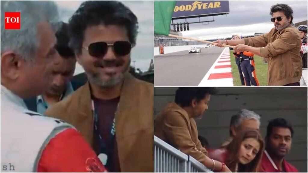 Tamil Nadu CM Vijay flags off Le Mans race at Silverstone; Trisha Krishnan spotted; Ajith Kumar’s team finishes 38th – VIDEO | Tamil Movie News