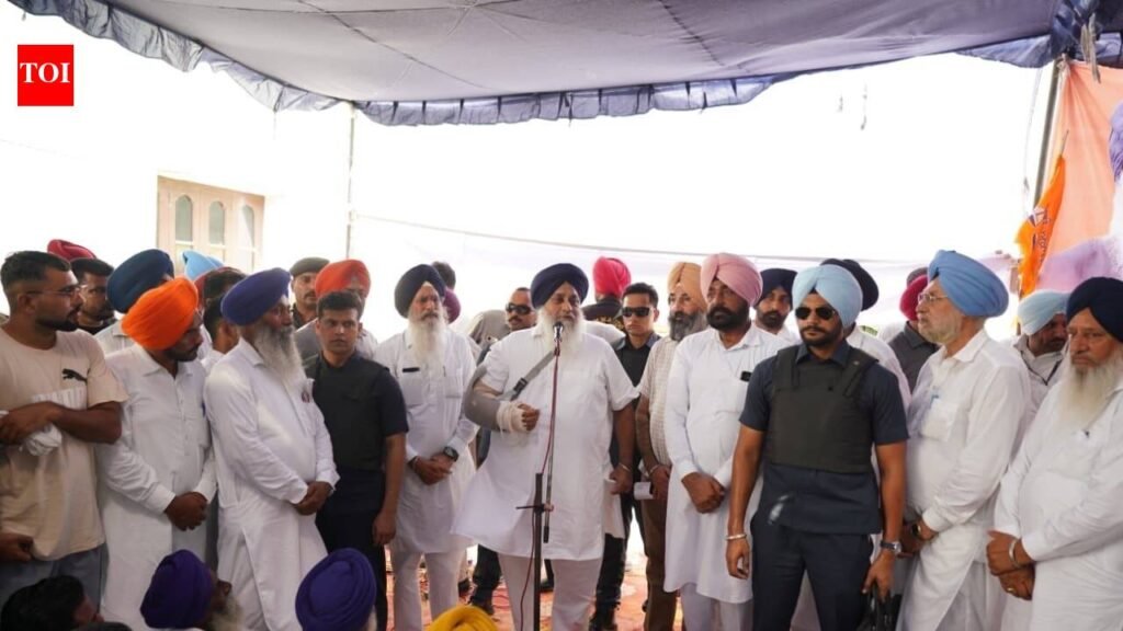 Sukhbir distributes 1,000 quintal wheat to 300 hailstorm struck farmers, farm workers in Gidderbaha | Chandigarh News