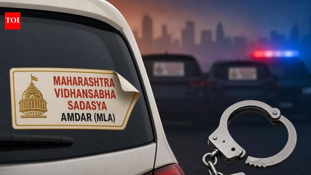 Cases registered against 3 vehicle owners by Pimpri Chinchwad police for illegally using MLA stickers | Pune News