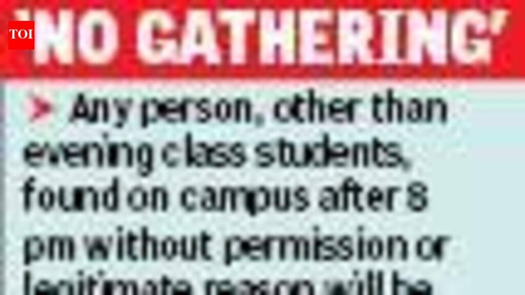 ‘Trespasser’ tag for students on Jadavpur University campus after 8 pm | Kolkata News