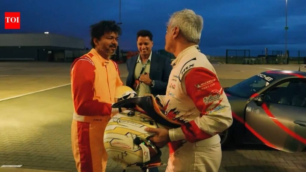 Vijay-Ajith’s Silverstone moment goes viral as CM shares special video from their racing track meet | Tamil Movie News