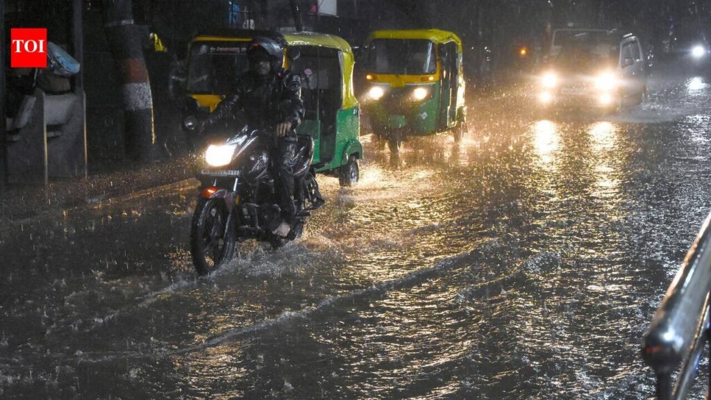 Heavy rain, gusty winds lash Bengaluru after prolonged dry spell | Bengaluru News