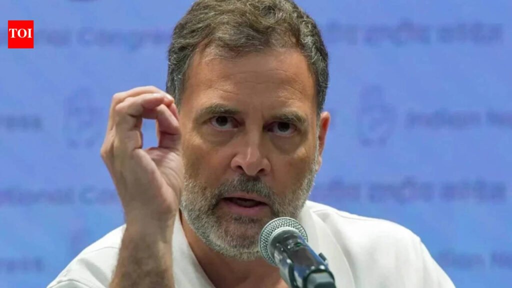‘Have a spine, don’t lie down in front of Trump’: Rahul flays PM Modi over ‘UPI tax’ | India News