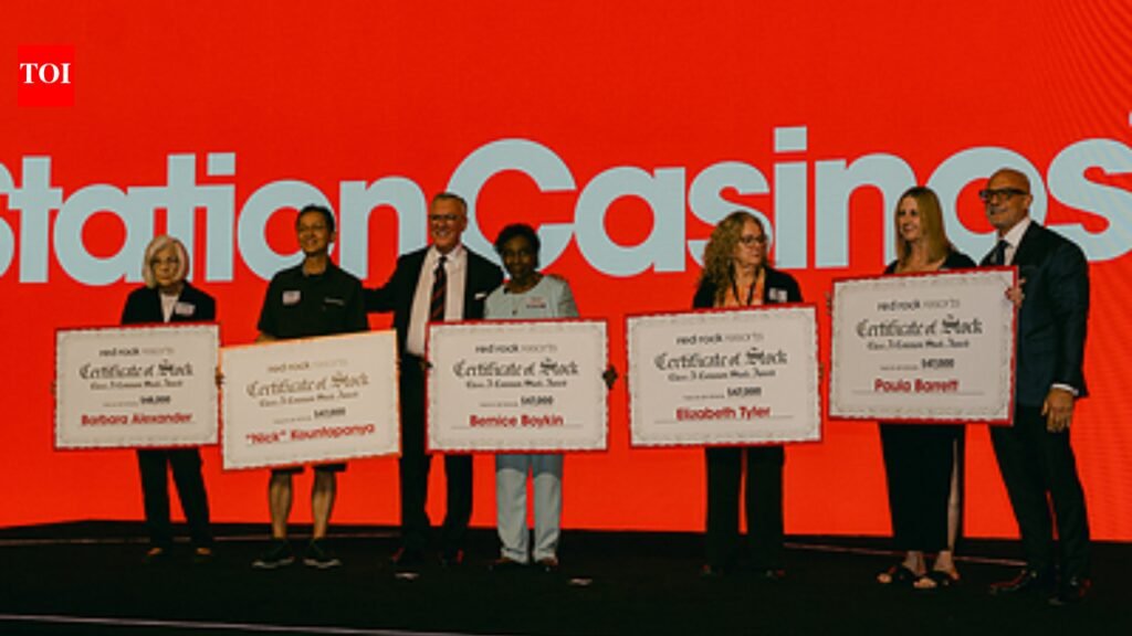 Las Vegas company surprises nearly 10,000 workers with more than $70 million in stock; each gets $1,000 for every year they have worked there